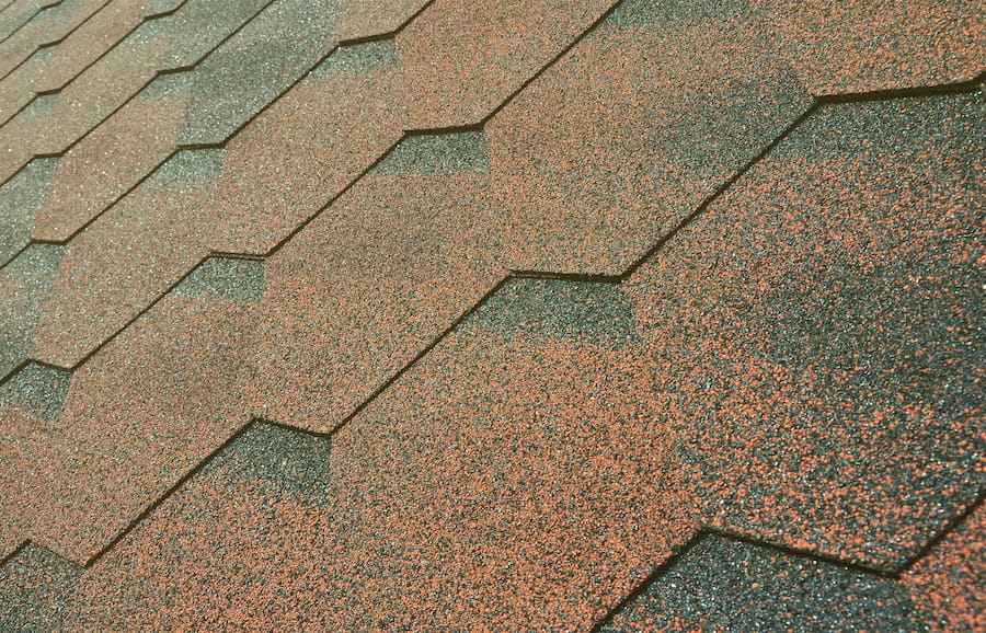 Close Up of New Brown Roof Shingles