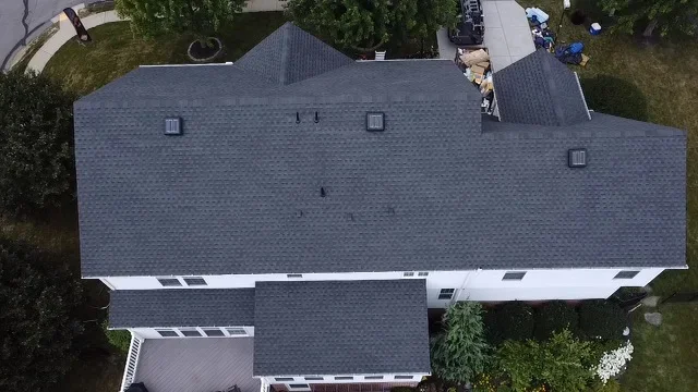 New asphalt shingle roof installation on a Pennsylvania home